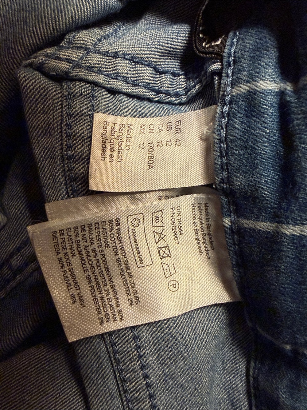 Divided Blue Pinstripe Denim Overalls - Picture 2 of 2